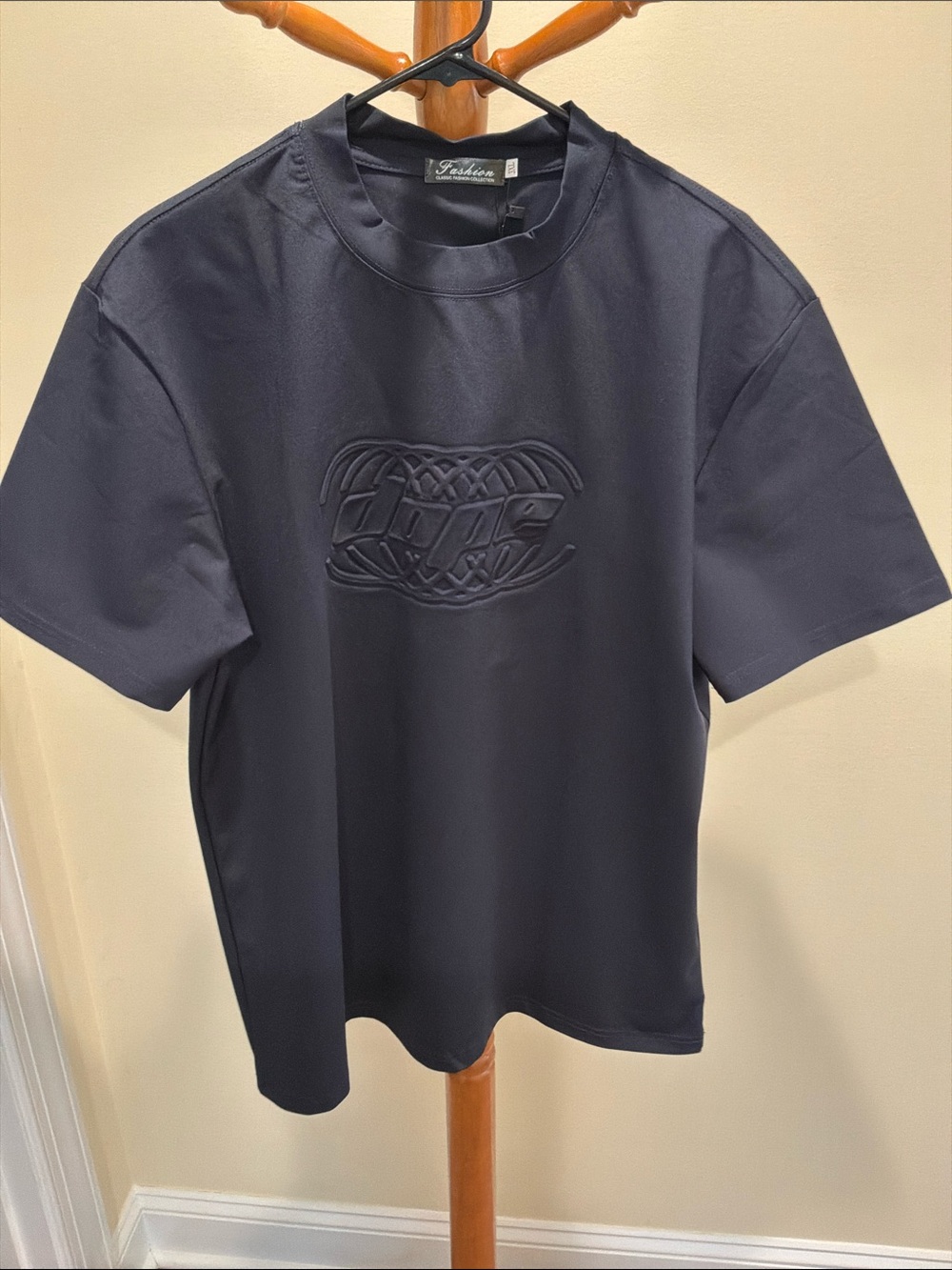 Men's navy blue Embroidered Logo T-Shirt(Dope) size 3X